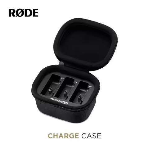 RODE Wireless GO 2 II Three USB-C Outputs Compact Charging Case with 4200 mAH Rechargeable Built-in 