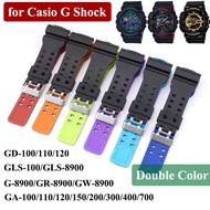 Resin Watch Strap Replacement for Casio G-SHOCK GD-100 GA-100/110/120/140/300/400/700 Soft Silicone 