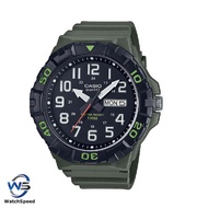 Casio MRW-210H-3A MRW210H-3 Analog Army Green Resin Band Quartz Mens Watch