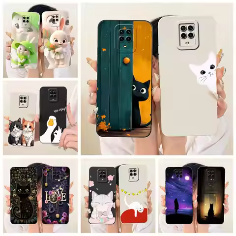 For Xiaomi Redmi Note 9 Pro Max Case Note 9S Cute Cat Cartoon Cover Shockproof Phone Case For Redmi 