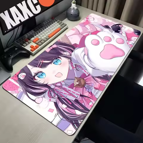 Anime Girl VTuber VSPO Mousepad Large XL XXL Keyboard Desk Mat PC Gaming Accessories Mouse Pad HYBXA