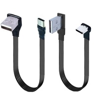 3M 1M 5CM 2M USB-C Type C UP Down Angled 90 Degree to 2.0 Male Data USB Type-c Flat Cable 0.1m/0.2m/