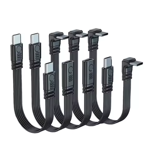 90 Degree USB C Extension Cable Male To Female Type C To Type C 480Mbps 45W Fast Charging Extender D