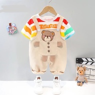 Setelan Overall Bear Import Anak Cowok Cewek 6 Bulan - 4 Tahun Baju Kodok Anak Lucu Laki Laki Jumpsu
