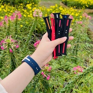 DC208 Colored silicone smart watch strap with 1 middle stripe
