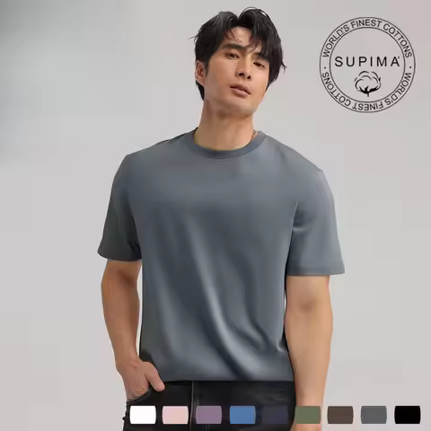 76% Pima Cotton Tshirts Men 24% Sonora Hi-tech Cool Feeling T-shirt For Man Supima Round Neck Short 