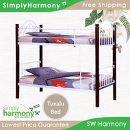 SHSB Tuvalu Single Size / Solid Wood / Metal Bed / Katil Kayu + Besi / Double Decker Bed