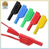 SUERHD Banana Plug Connector, 4MM Black Red Banana Plug, Adapter Stackable Banana Plug Wire Solder I