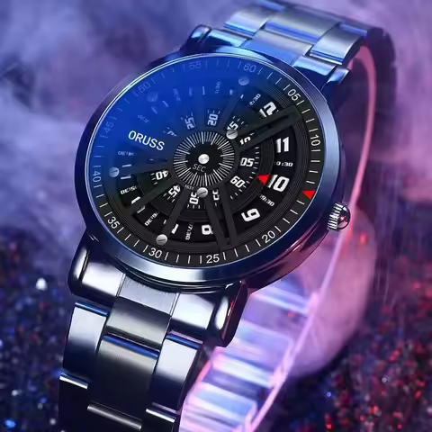 ORUSS Fashion Cool New Watch Men Handsome High-end Luxury Men's Watch Durable Leisure Durable Youth 