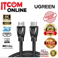 UGREEN NYLON BRAID (8K) HDMI MALE TO HDMI MALE 2.1 CABLE (1 METER/2 METER)