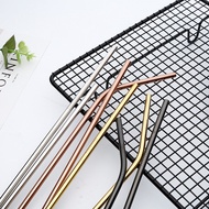 Metal long straw Food grade 304 stainless steel straw Beverage coffee milk tea straw