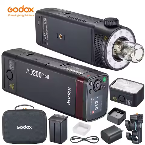Godox AD200ProII AD200Pro II TTL 2.4G Wireless Camera Pocket Flash Compatible with Nikon Canon Sony 