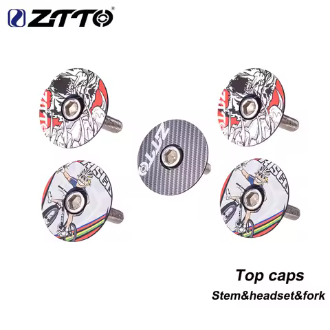 ZTTO Aluminum Alloy Bicycle Headset Stem Fork Top Cap MTB Bmx Folding Bike 1-1/8 Stem Bowl Cover Wit