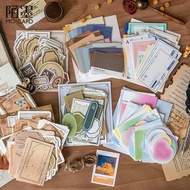 100 Pcs Vintage Scrapbook Supplies Pack for Junk Journal Bullet Journals Planners Botanical Paper St