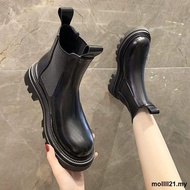 Martin boots women s single boots short boots 2022 autumn new thick bottom British style mid-tube bo