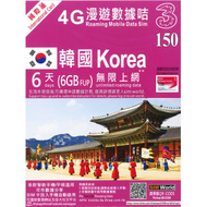 6日 6GB【韓國】4G/3G 無限上網卡電話卡漫遊卡數據卡SIM咭
