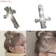 feelsaa Alloy Hair Clips Crucifix Hairpins Goth Hair Barrettes Women Girl Hair Accessory
