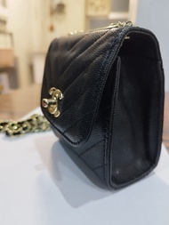 Chanel chevron trendy cc mini wallet cross body bag /Shoulder bag