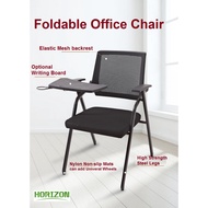 【Foldable office arm chair】Ergonomic study Training Chair with writing board and rocking backrest for Multi-function