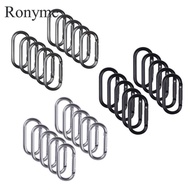 Ronyme 10 Pieces 2" Aluminum D Ring Carabiners Clip D Ring Small Keychain Carabiner