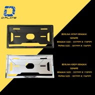 BERLINA H8 GLOSSY BLACK FRAME / BERLINA H7 CHROME FRAME / 304 SCREW / CRYSTAL NUMBER PLATE