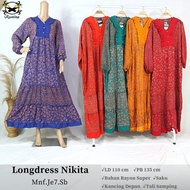 Latest Model Mnf.Je7.Sb Longdress Nikita Gamis Long Sleeve Beautiful Stacked Model Ruffle Front Butt