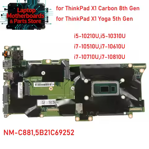 NM-C881 Mainboard Systemboard for ThinkPad X1 Carbon 8th Gen 2020 X1 Yoga 5th Gen 2020 with I7-10510
