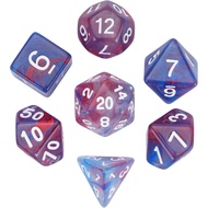 7-Die DND Dice Set Polyhedral Dice Set with a Leather Dice Bag, D&D Dice Set for Dungeons and Dragon