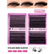 640pcs/608pcs D-Roll Personal Eyelashes, Suitable For Beginners To Make At Home, Thick, Fluffy, Uniq