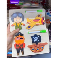 Early Education Puzzle Characters Puzzle Transportation Cognition Drawing Board Toys