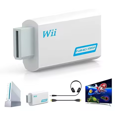 For Wii To HDMI-compatible Adapter Converter 3.5mm Audio For PC HDTV Monitor 1080P 720P Wii2 To HDMI