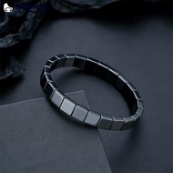 QUENNA Black Hematite Stone Bracelet Magnetic Magnet Health Fitness Accessory Adjustable Wristband f