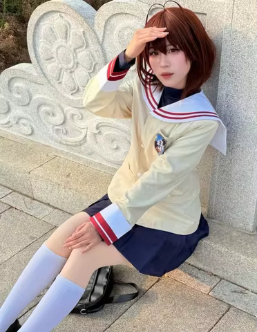 Nagisa Furukawa Cosplay Anime CLANNAD Costume Fujibayashi Kyou School Uniforms Dress Skirt Suit Game