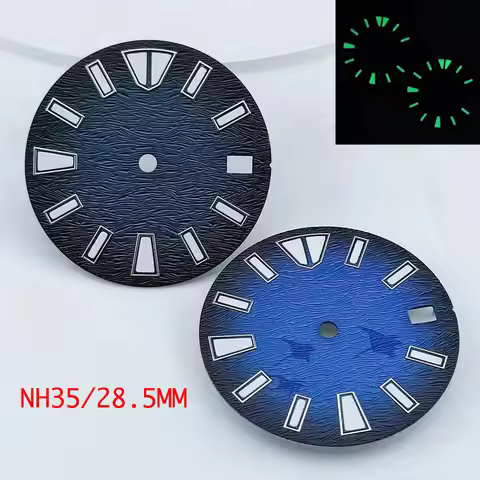 Mod 28.5MM Green Luminouas Watch Dial For SEIKO SKX007 Turtle Samurai NH35 NH36 Movement Men's Mecha