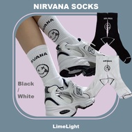 ☆LimeLight☆ Naughty Smiley Letter Band Elastic Socks Stockings Death Smiley Socks Band Socks Elastic