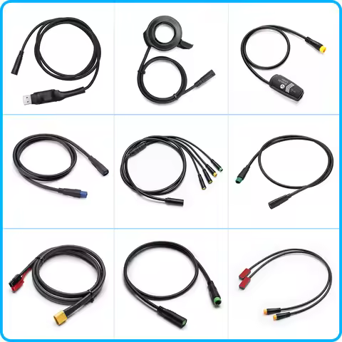 Ebike Wiring Harness UART/CAN‑BUS Brake Sensor Thumb Throttle 1T4 Dispaly Extension Cable for Bafang