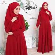 DRESS RIANA 3.0 JUBAH MUSLIMAH FLOWY RIA13 MINT GREEN SAGE MAGENTA DARK LAVENDER OFF WHITE DARK BLUE