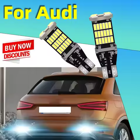 2pcs W16W T15 921 912 LED Canbus Reverse Light Bulbs On Car Back Up Lamp For Audi 8U Q5 8R Q7 4L TT 