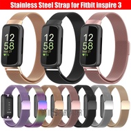 Loop Strap for Fitbit Inspire 3 Smartwatch Stainless Steel Mesh Band Replacement Watch Band for Fitb