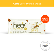 Heal Caffe Latte Protein Shake Powder - 15 Sachets Bundle (HALAL - Suitable For Meal Replacement, Vegan Pea Protein)