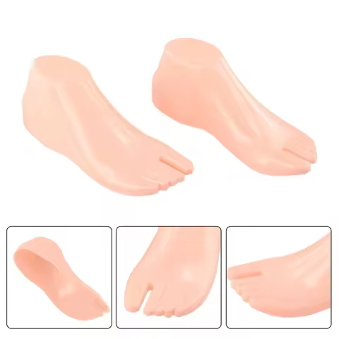 1 Pair Hard Plastic Foot Models 22*7.6*8.5cm Foot Model Mannequin PVC Repeated Use Tools Brand New H