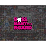 Boss Baby On Board Cutting Sticker Size 10 Cm