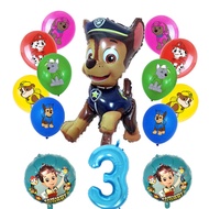 14pcs Paw Patrol Foil Balloons Chase Rocky Skye Rubble Latex Ballon Figure Boy Girl Birthday Party Deco Gift Toys For Childen