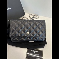 Chanel woc 荔枝牛皮銀扣 全新