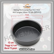 Baking Pan/Round Sponge Cake Pan Non Stick Non Stick Black 12 Cm