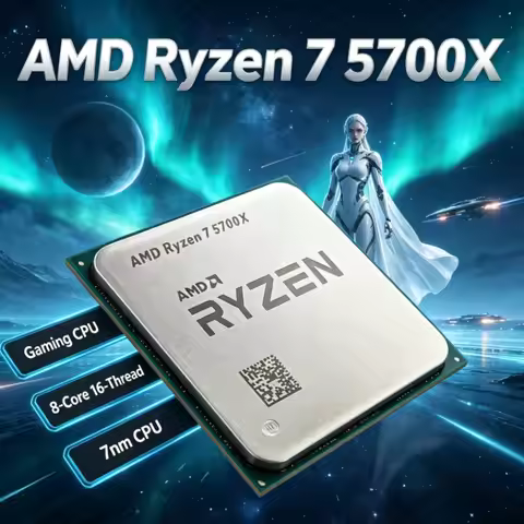 AMD Ryzen 7 5700X CPU Socket AM4 8 Core 16 Thread 32MB L3 for Gaming and Multitasking