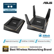 ASUS RT-AX92U (1-PK) RT-AX92U AX6100 Tri-Band WiFi 6 (802.11ax) Gaming Router, prioritize game traff