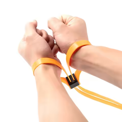 Plastic pull ring zip tie nylon double buckle restraint strap double head folding zip tie