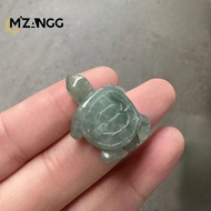 Natural A Goods Jadeite Turtle Pendant Hand-carved Men and Women Longevity Turtle Jade Necklace Key 