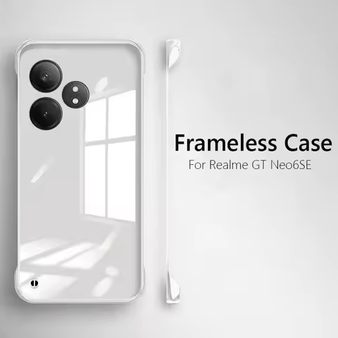 Frameless Slim Clear Hard Back Cover Case On For Realme GT Neo6 SE Neo6SE GT 6 6T GT6 GT6T ShockProo